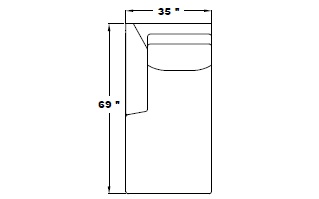 LEFT ARM CONNECTING CHAISE
