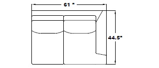RIGHT ARM LOVESEAT