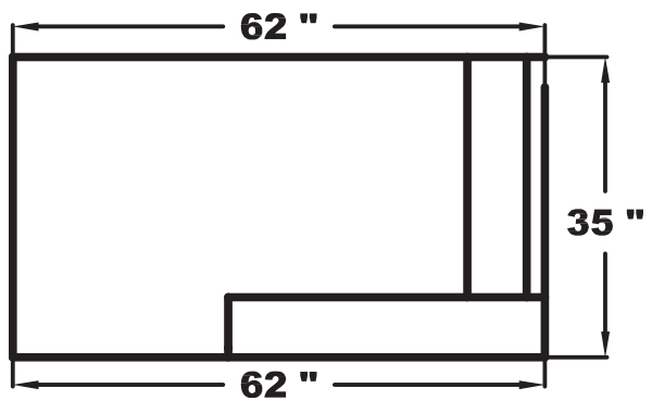 RIGHT ARM CONNECTING CHAISE
