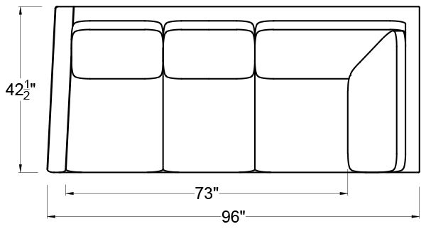 LEFT ARM CORNER SLEEPER SOFA