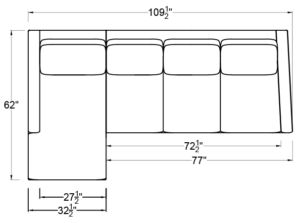 LEFT ARM SLEEPER SOFA