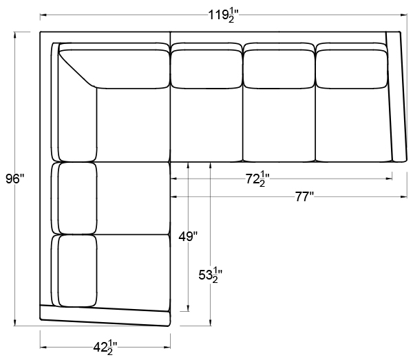 LEFT ARM SLEEPER SOFA