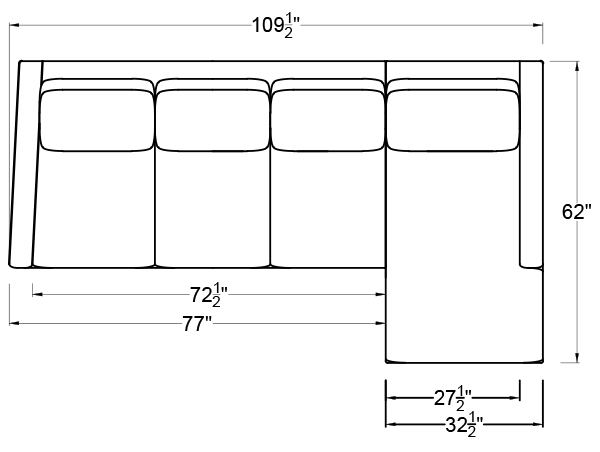 RIGHT ARM SLEEPER SOFA
