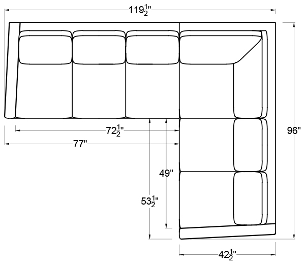 RIGHT ARM SLEEPER SOFA
