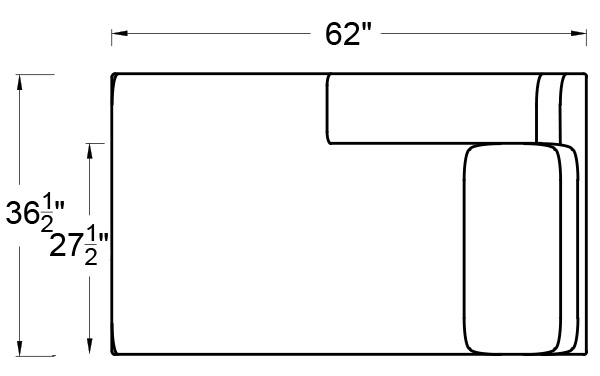 LEFT ARM CONNECTING CHAISE