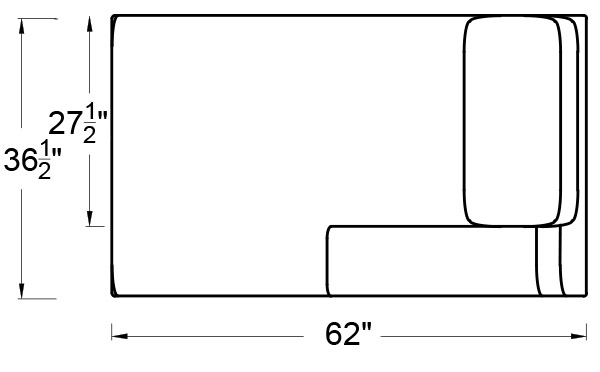 RIGHT ARM CONNECTING CHAISE