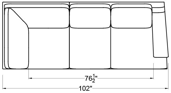 RIGHT ARM CORNER SLEEPER SOFA