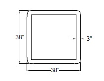 SQUARE BUMPER WITH WOOD TRAY