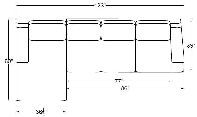 LEFT ARM SLEEPER SOFA