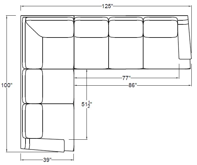 LEFT ARM SLEEPER SOFA