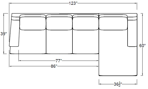 RIGHT ARM SLEEPER SOFA