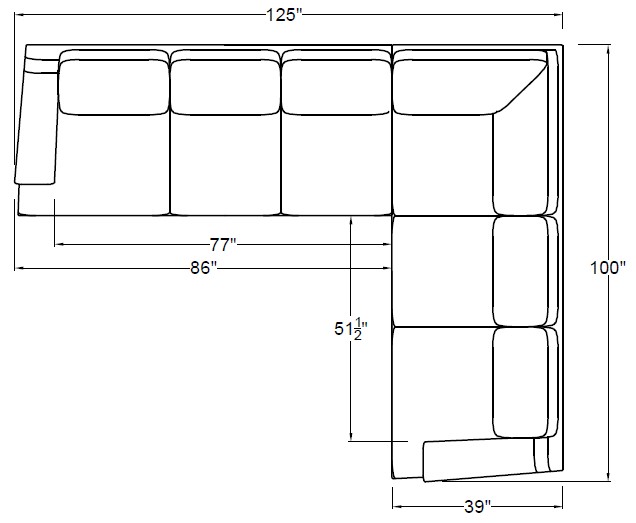 RIGHT ARM SLEEPER SOFA