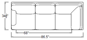 LEFT ARM CORNER SLEEPER SOFA