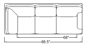 RIGHT ARM CORNER SLEEPER SOFA