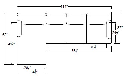 LEFT ARM SLEEPER SOFA