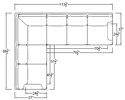 LEFT ARM SLEEPER SOFA