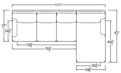RIGHT ARM SLEEPER SOFA