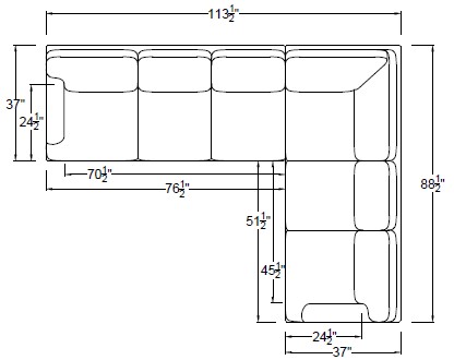RIGHT ARM SLEEPER SOFA