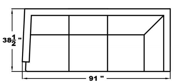 LEFT ARM CORNER SLEEPER SOFA