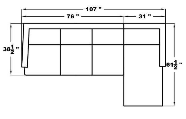 RIGHT ARM SLEEPER SOFA