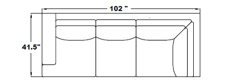 LEFT ARM CORNER SLEEPER SOFA