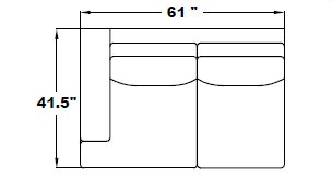 LEFT ARM LOVESEAT
