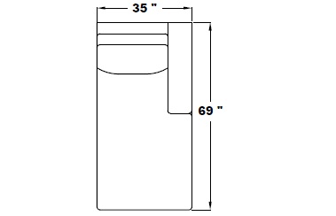 RIGHT ARM CONNECTING CHAISE