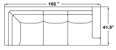 RIGHT ARM CORNER SLEEPER SOFA