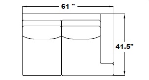 RIGHT ARM LOVESEAT