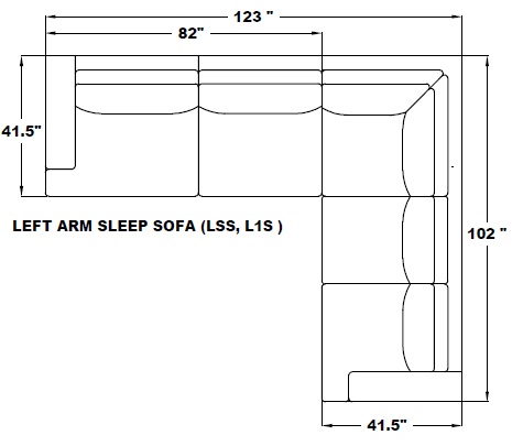 RIGHT ARM SLEEPER SOFA