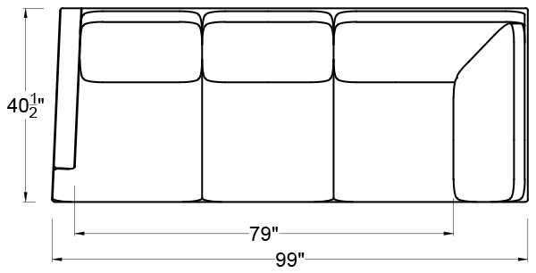 LEFT ARM CORNER SLEEPER SOFA