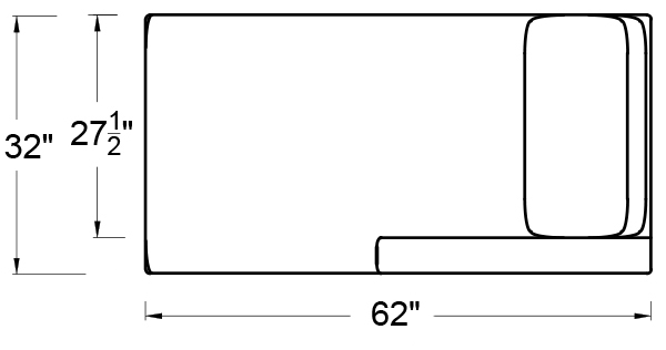 RIGHT ARM CONNECTING CHAISE