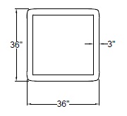 SQUARE BUMPER WITH WOOD TRAY