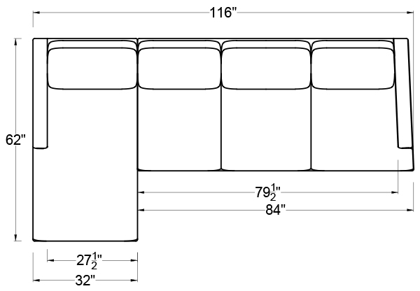 LEFT ARM SLEEPER SOFA