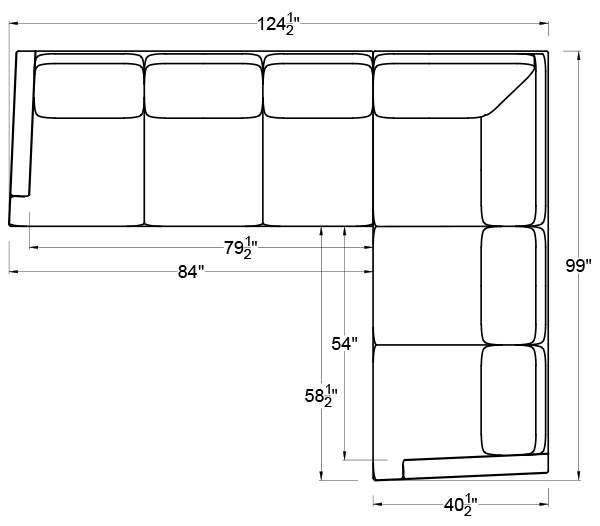 RIGHT ARM SLEEPER SOFA