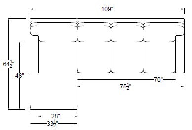 LEFT ARM SLEEPER SOFA