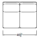 ARMLESS CONNECTING LOVESEAT