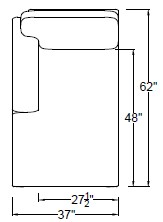 LEFT ARM CONNECTING CHAISE