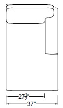 RIGHT ARM CONNECTING CHAISE
