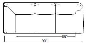 RIGHT ARM CORNER SLEEPER SOFA