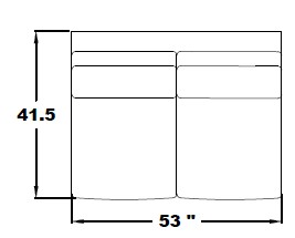 ARMLESS CONNECTING LOVESEAT