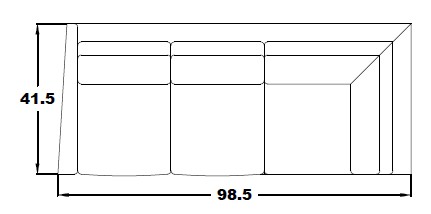 LEFT ARM CORNER SLEEPER SOFA