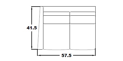 LEFT ARM LOVESEAT