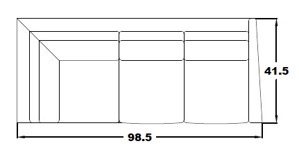 RIGHT ARM CORNER SLEEPER SOFA
