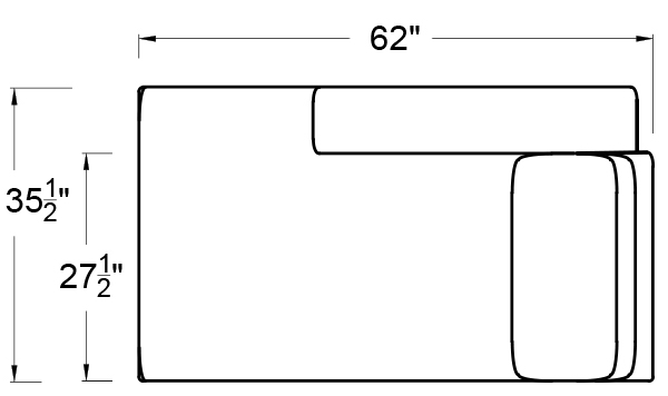 LEFT ARM CONNECTING CHAISE