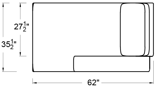 RIGHT ARM CONNECTING CHAISE
