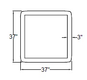 SQUARE BUMPER WITH WOOD TRAY