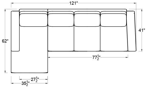 LEFT ARM SLEEPER SOFA