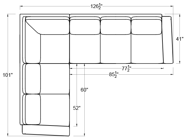 LEFT ARM SLEEPER SOFA