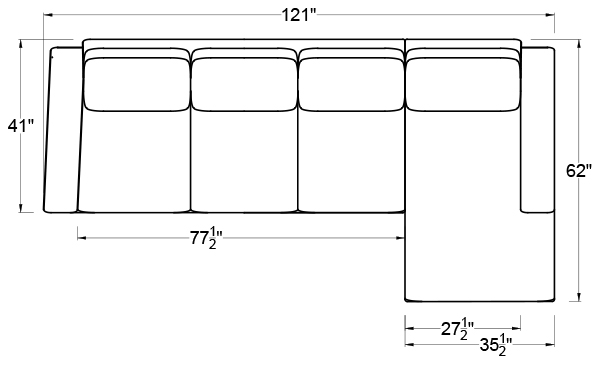RIGHT ARM SLEEPER SOFA